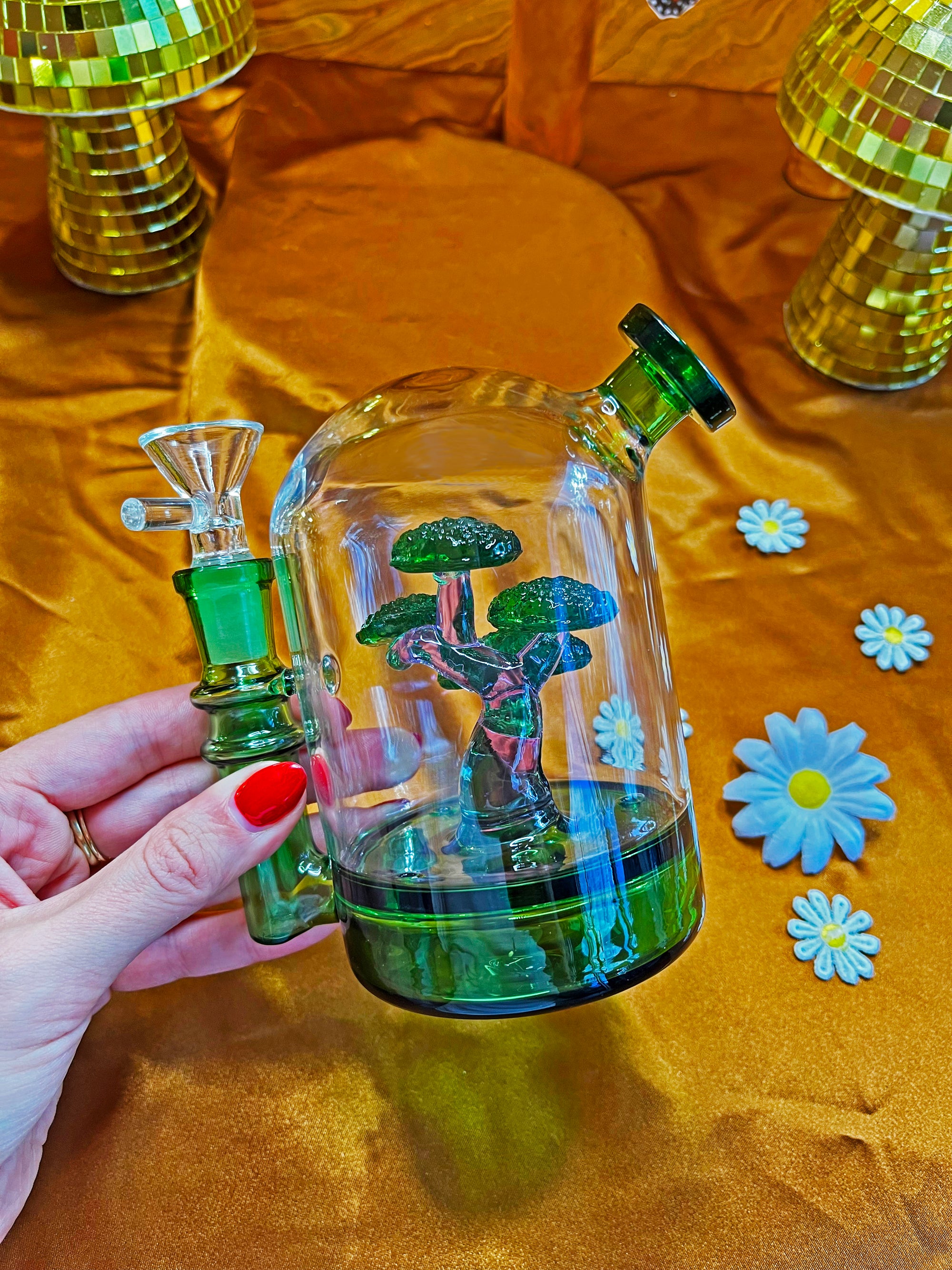 Bonsai Cloche Bong- Green