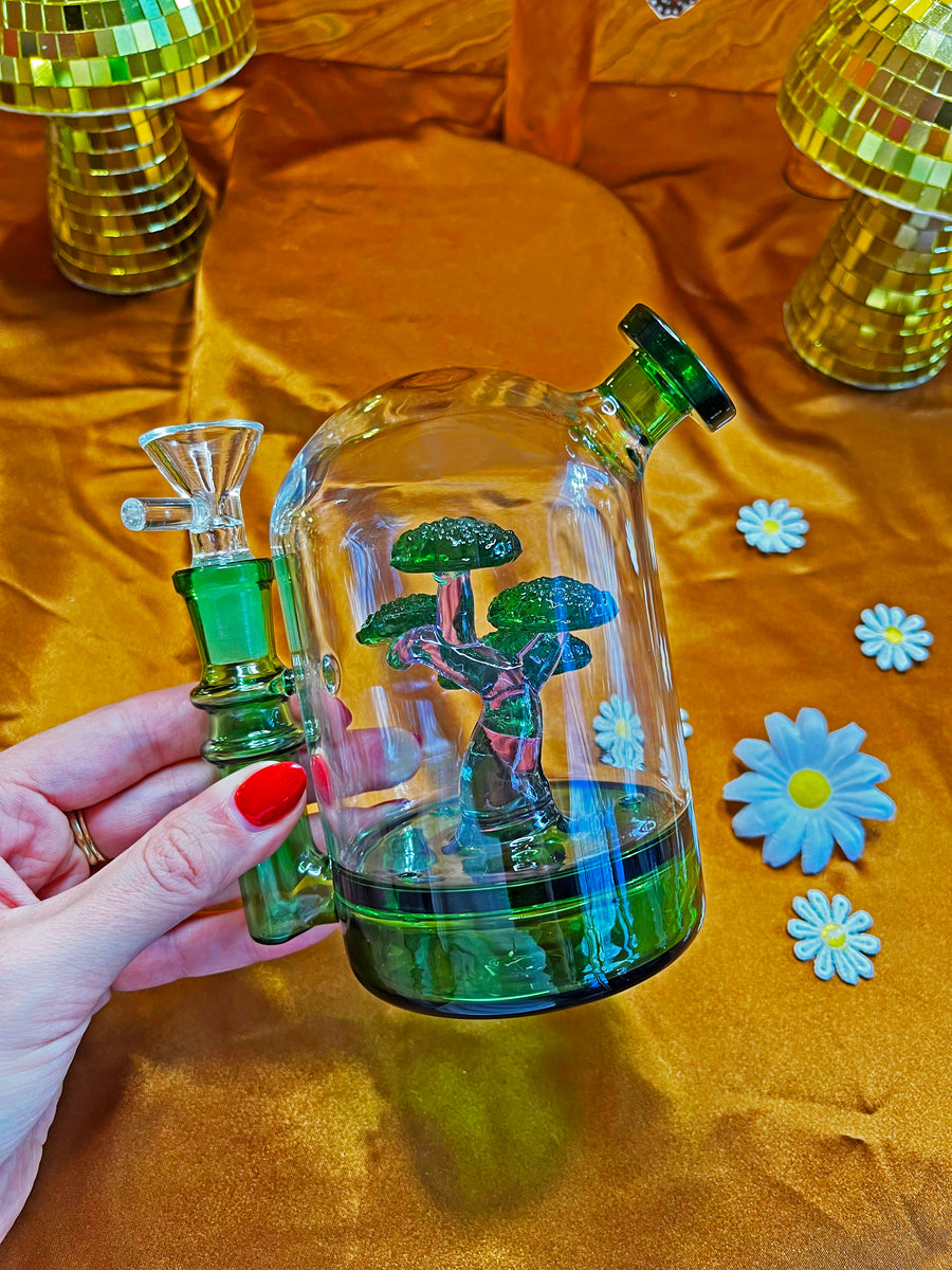 Bonsai Cloche Bong- Green