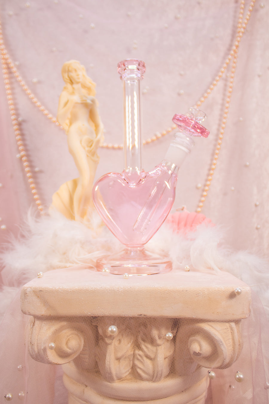Heart Water Pipe- Pink