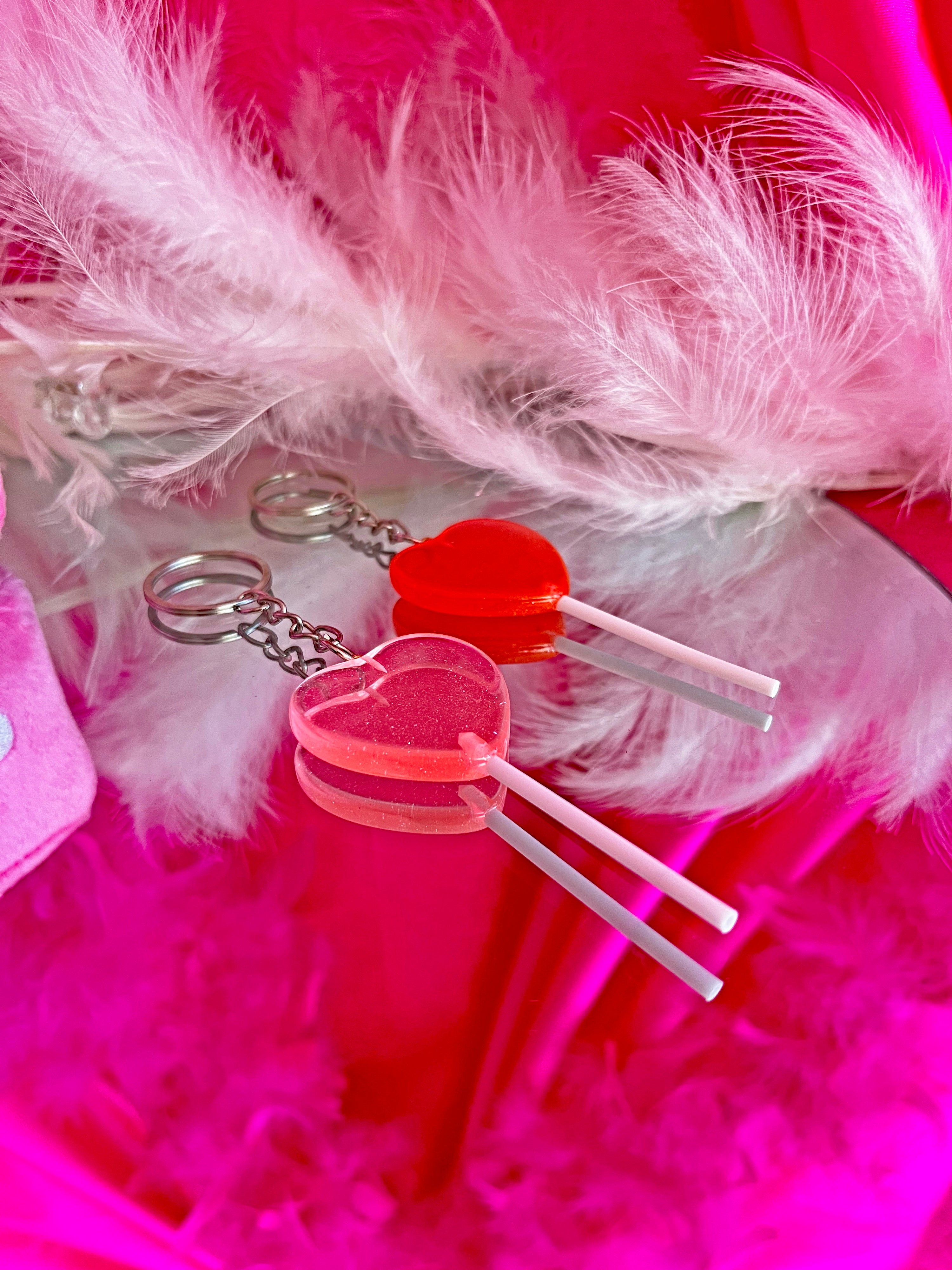 Heart Lolli Packing Tool Keychain- Pink