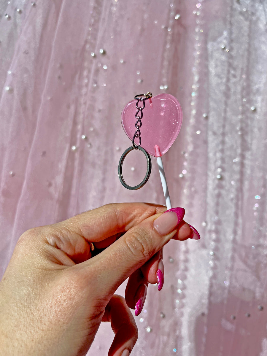 Heart Lolli Packing Tool Keychain- Pink