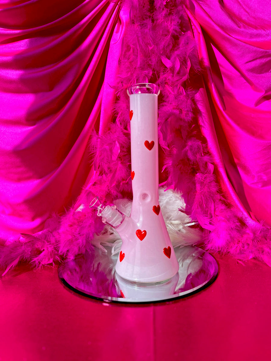 Candy Hearts Beaker Bong