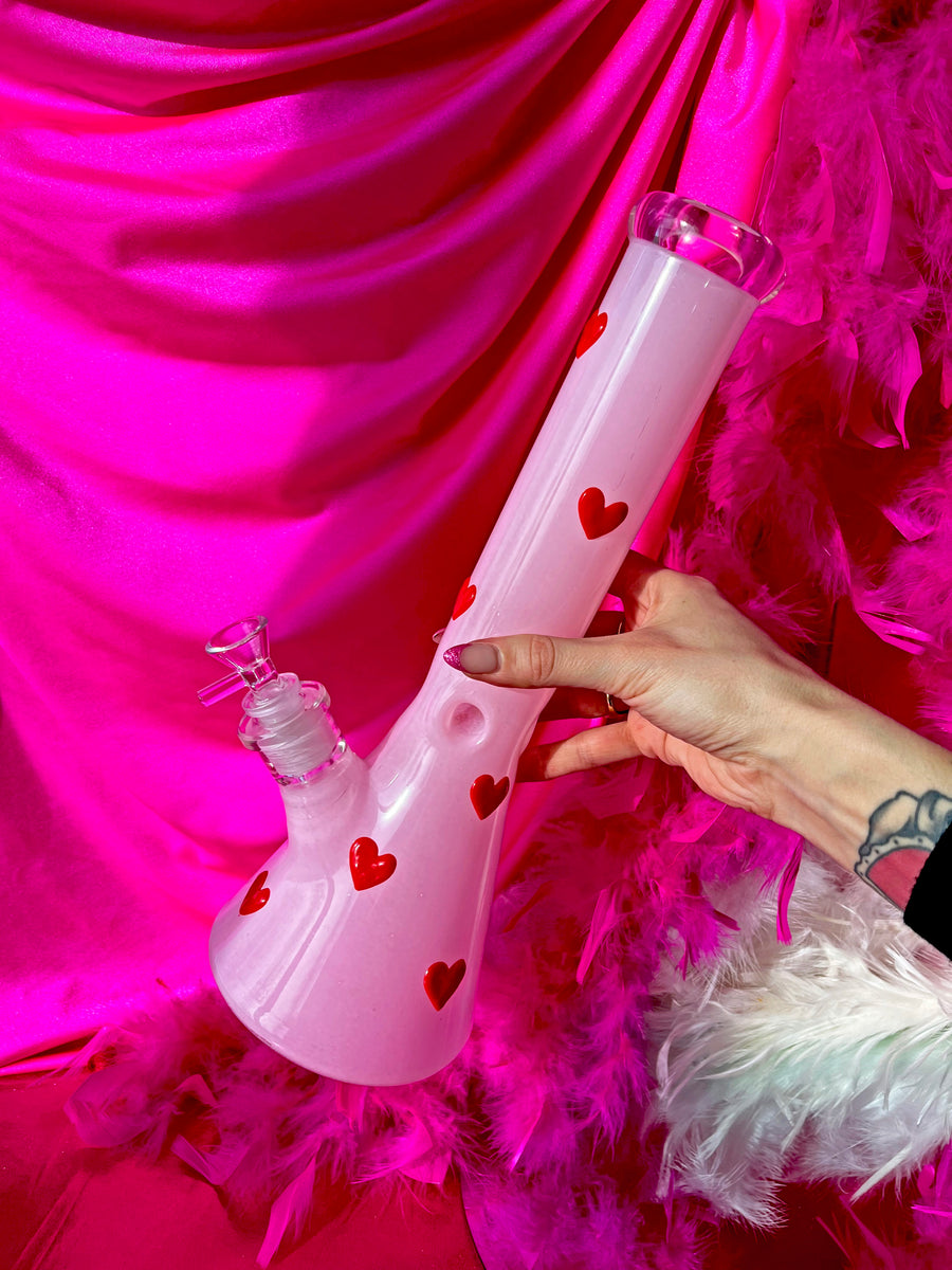Candy Hearts Beaker Bong