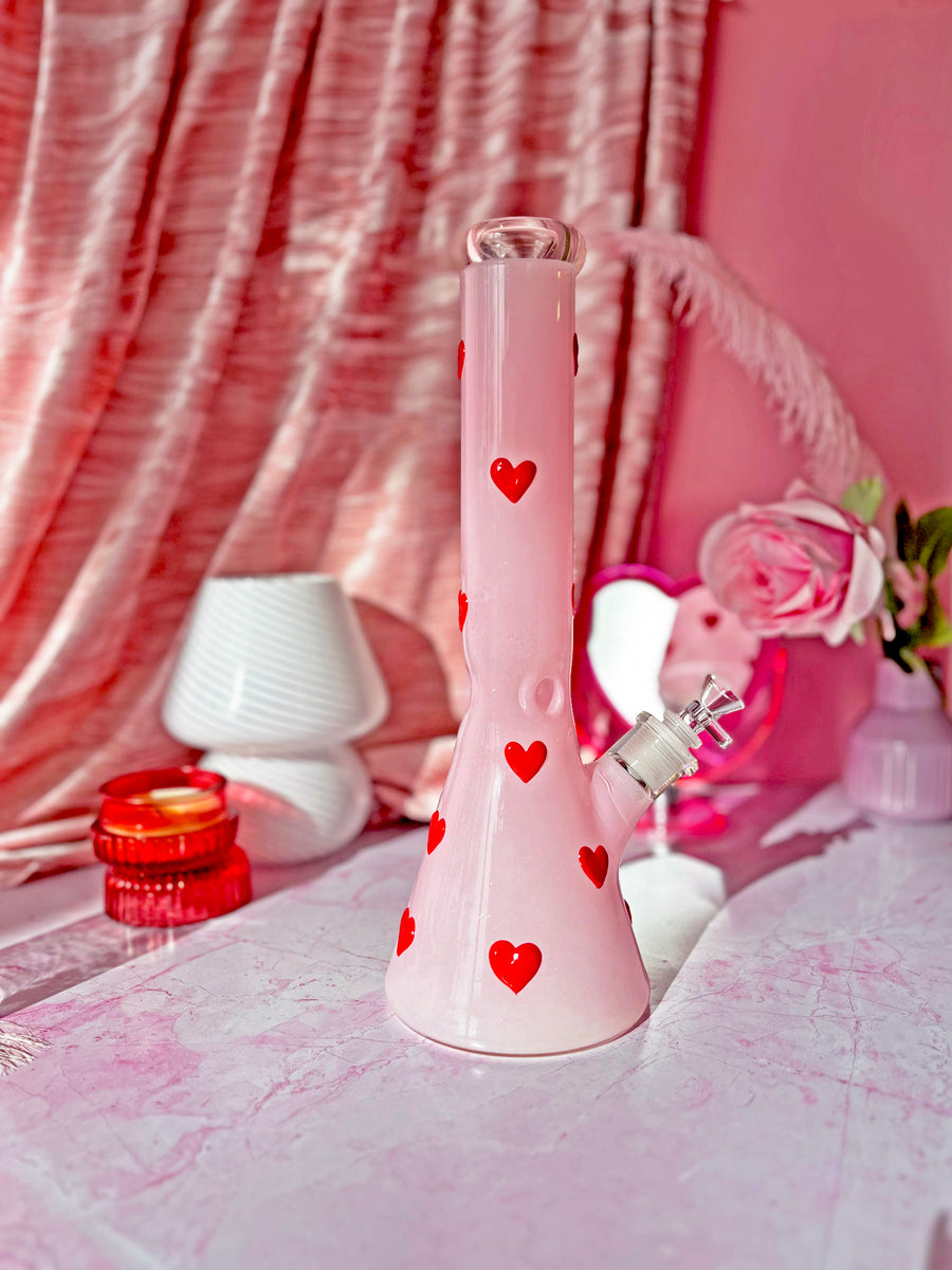 Candy Hearts Beaker Bong