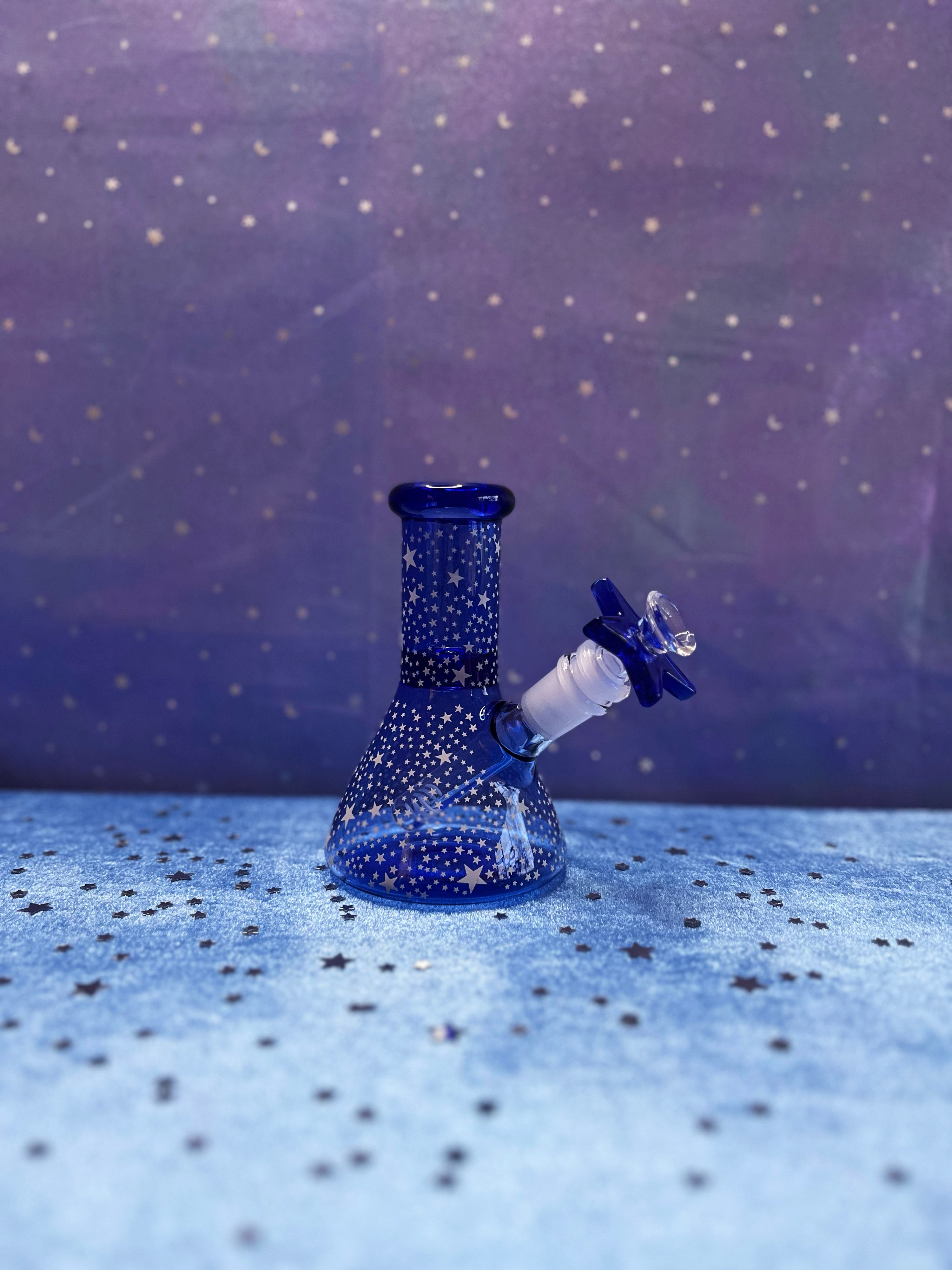 Celestial Mini Bong (glow in the dark!)- Blue