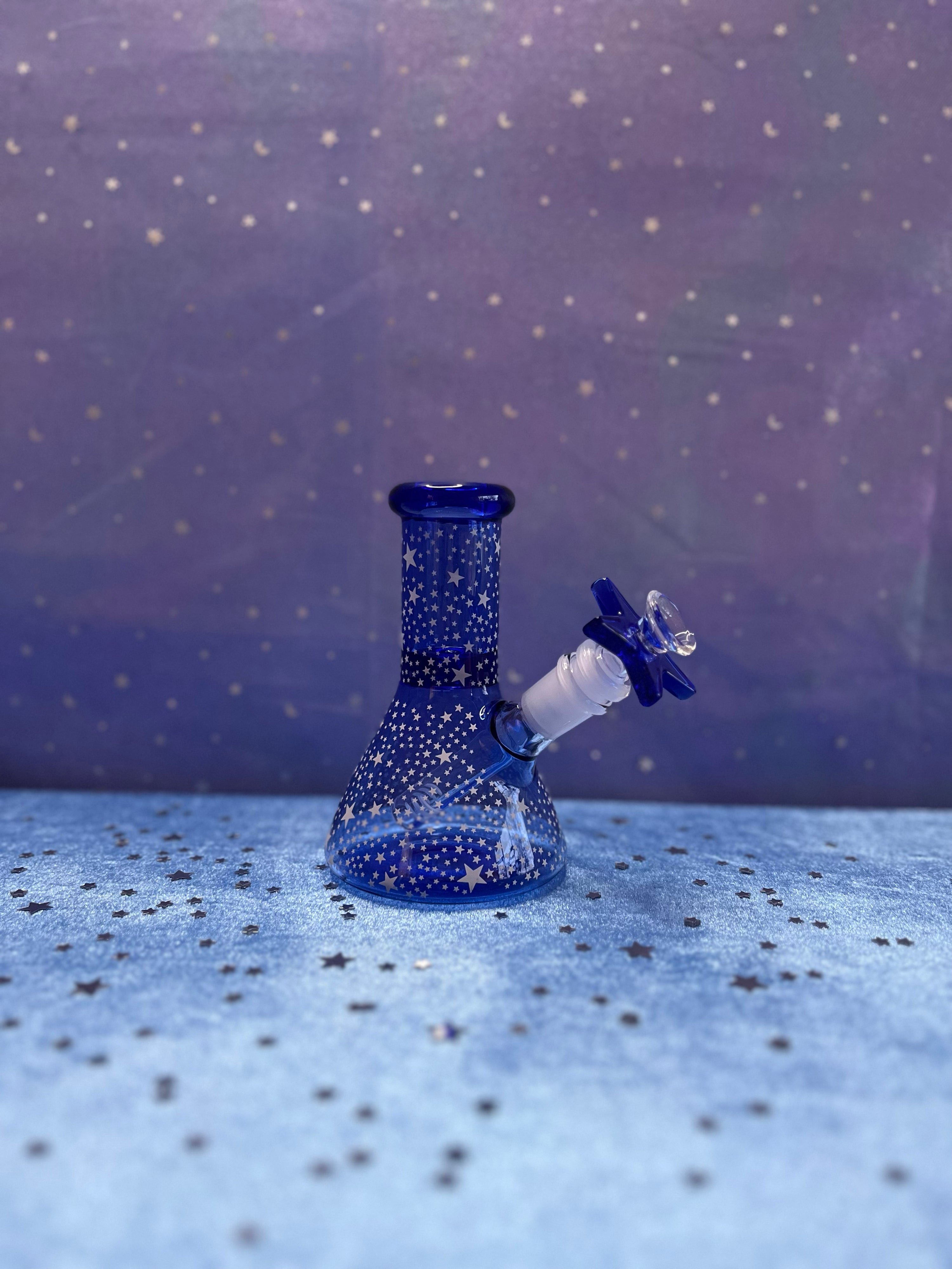 Celestial Mini Bong (glow in the dark!)- Blue