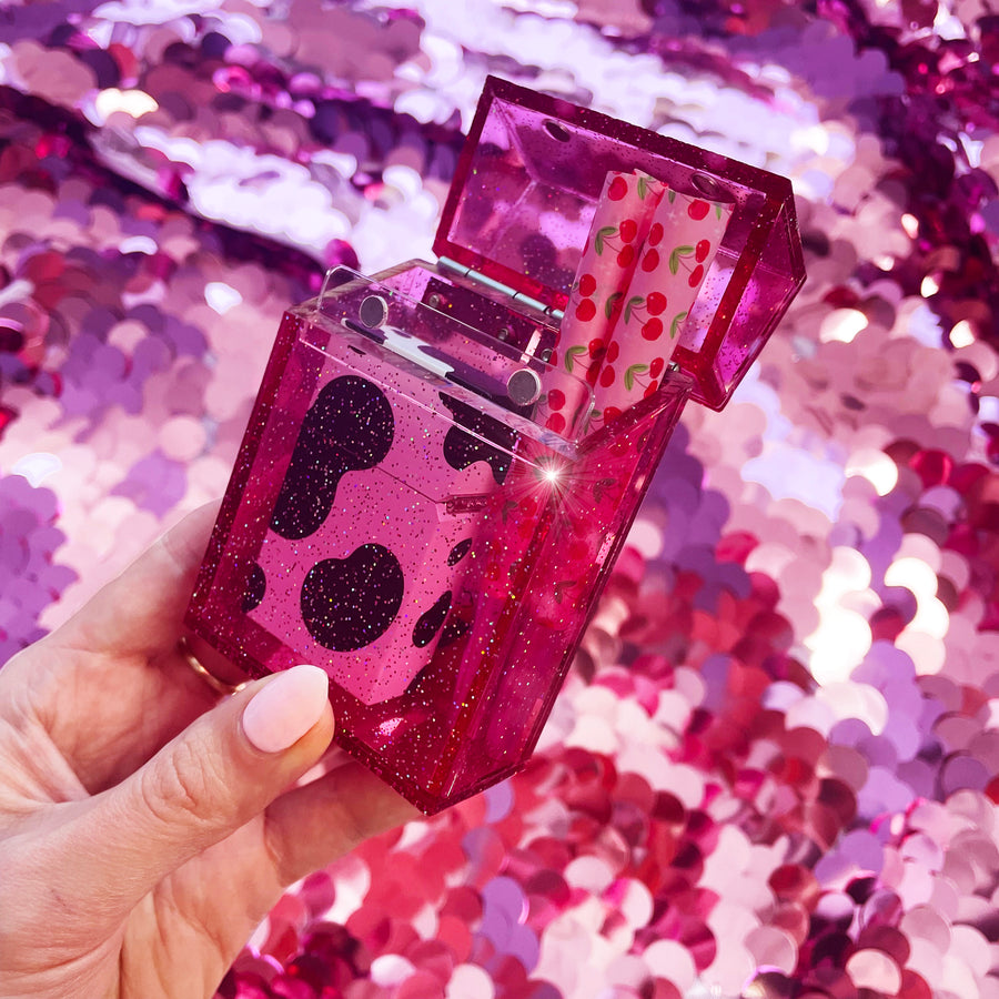 Glitter Cigarette Box- Pink