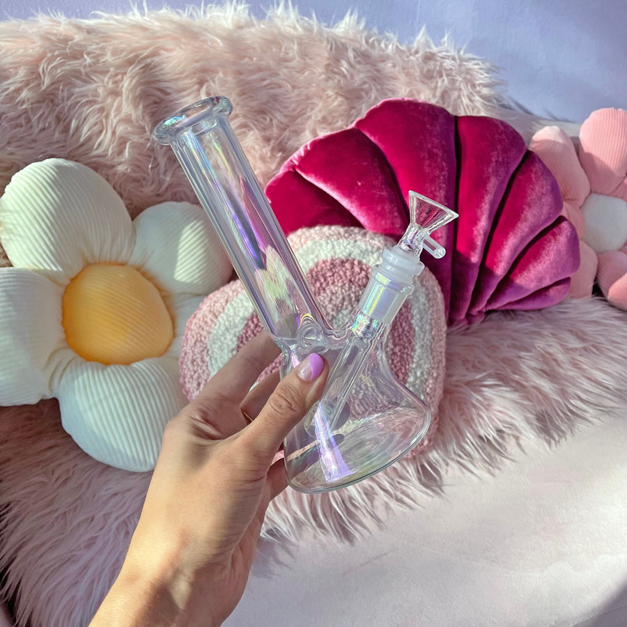 Baby Iridescent Beaker Bong