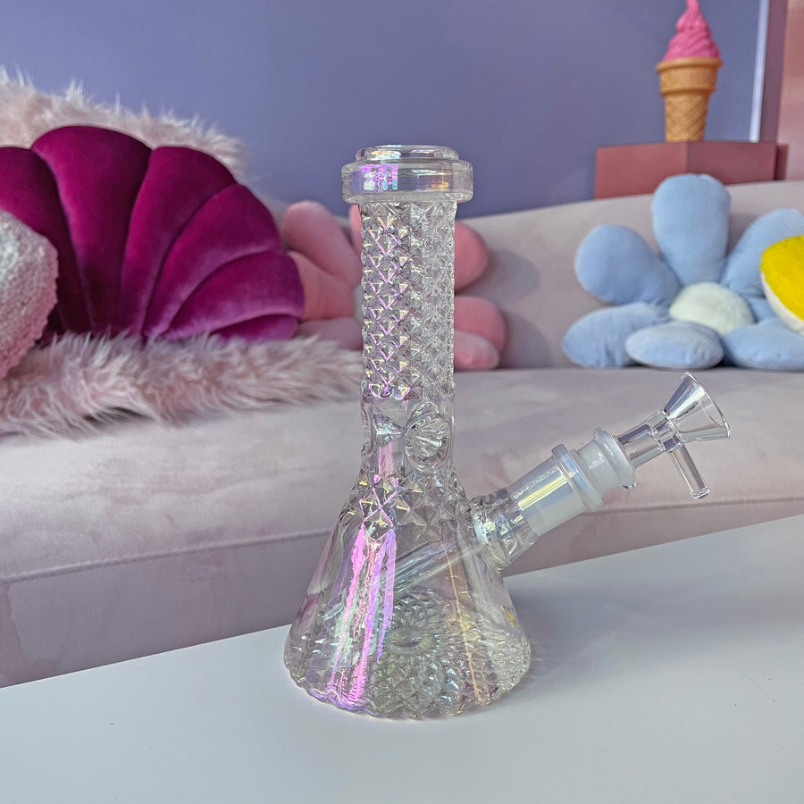 Crystal Water Pipe- Iridescent – Shop Burning Love