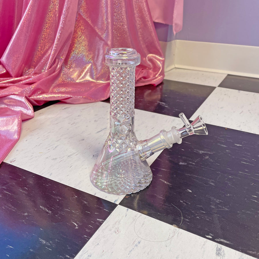 Crystal Water Pipe- Iridescent – Shop Burning Love