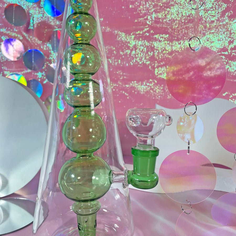 Bubble vase water pipe- green