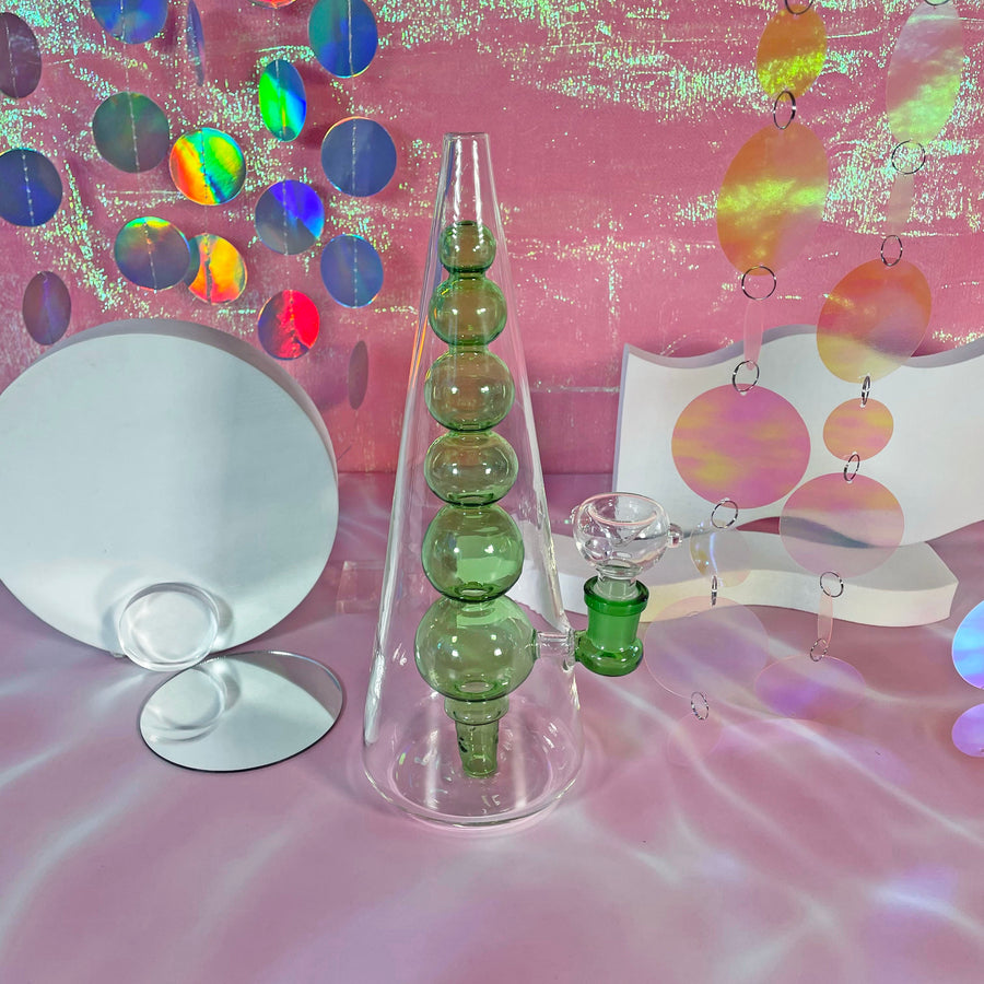 Bubble vase water pipe- green