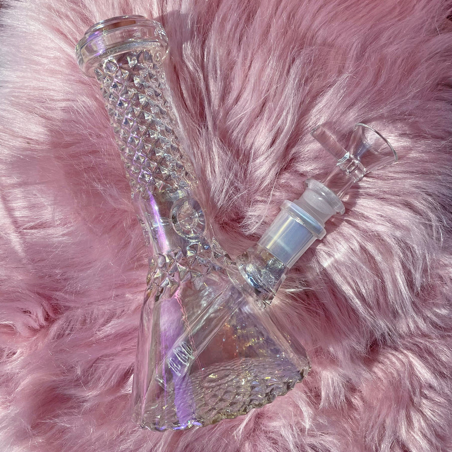 Crystal Water Pipe- Iridescent – Shop Burning Love