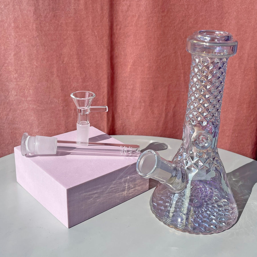 Crystal Water Pipe- Iridescent – Shop Burning Love