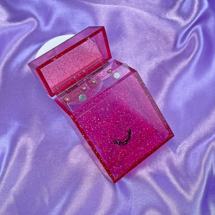 Glitter Cigarette Box- Pink
