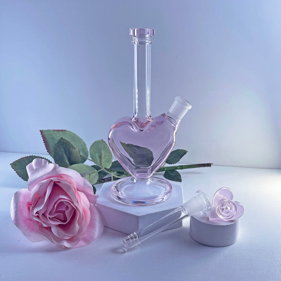Heart Water Pipe- Pink