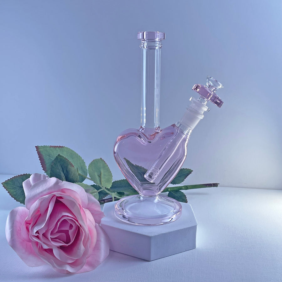 Heart Water Pipe- Pink