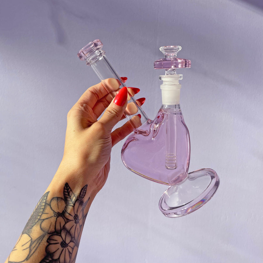 Heart Water Pipe- Pink