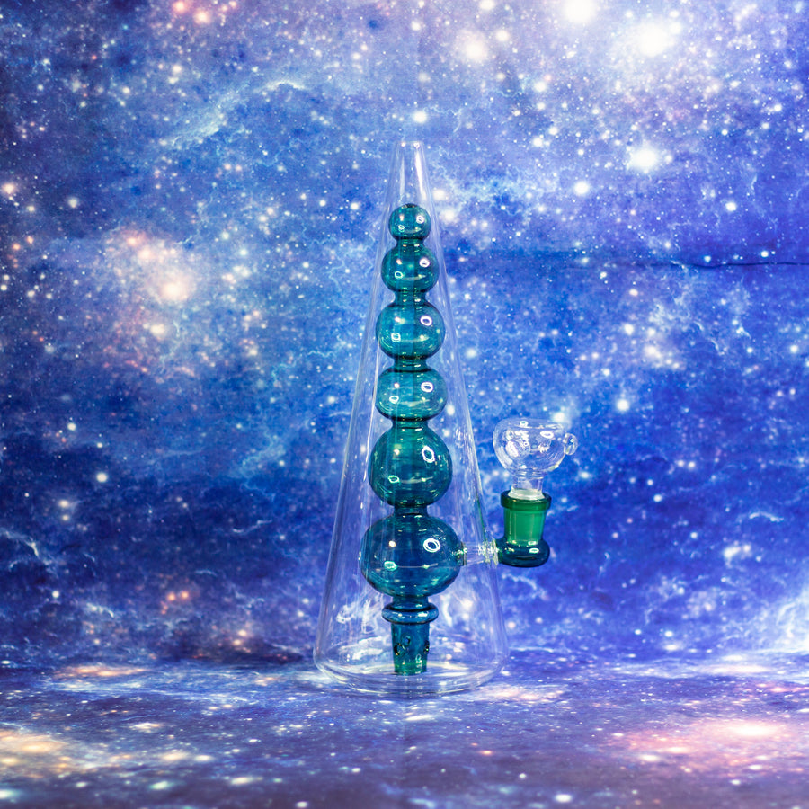 Bubble vase water pipe- teal