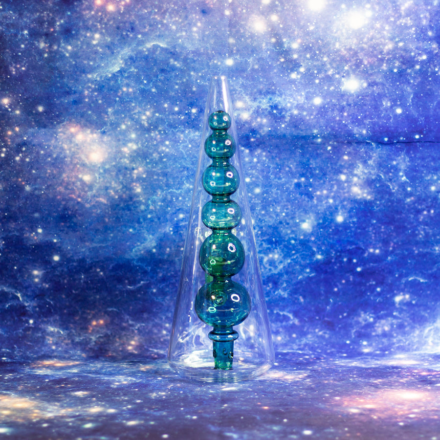 Bubble vase water pipe- teal