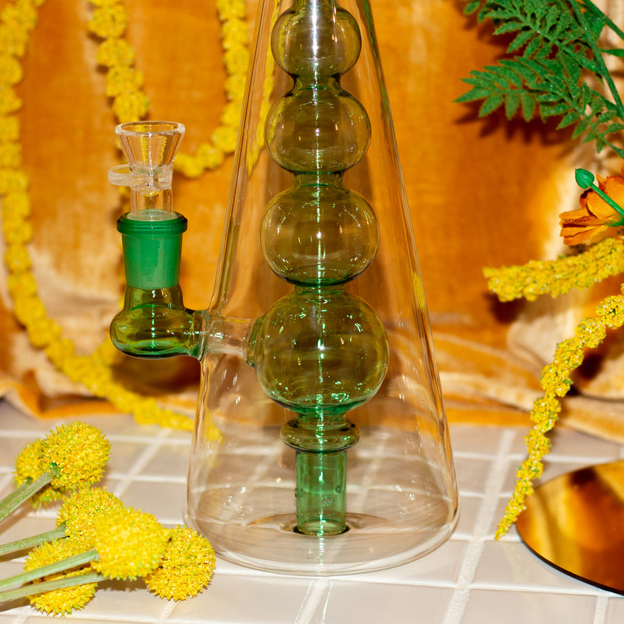 Bubble vase water pipe- green
