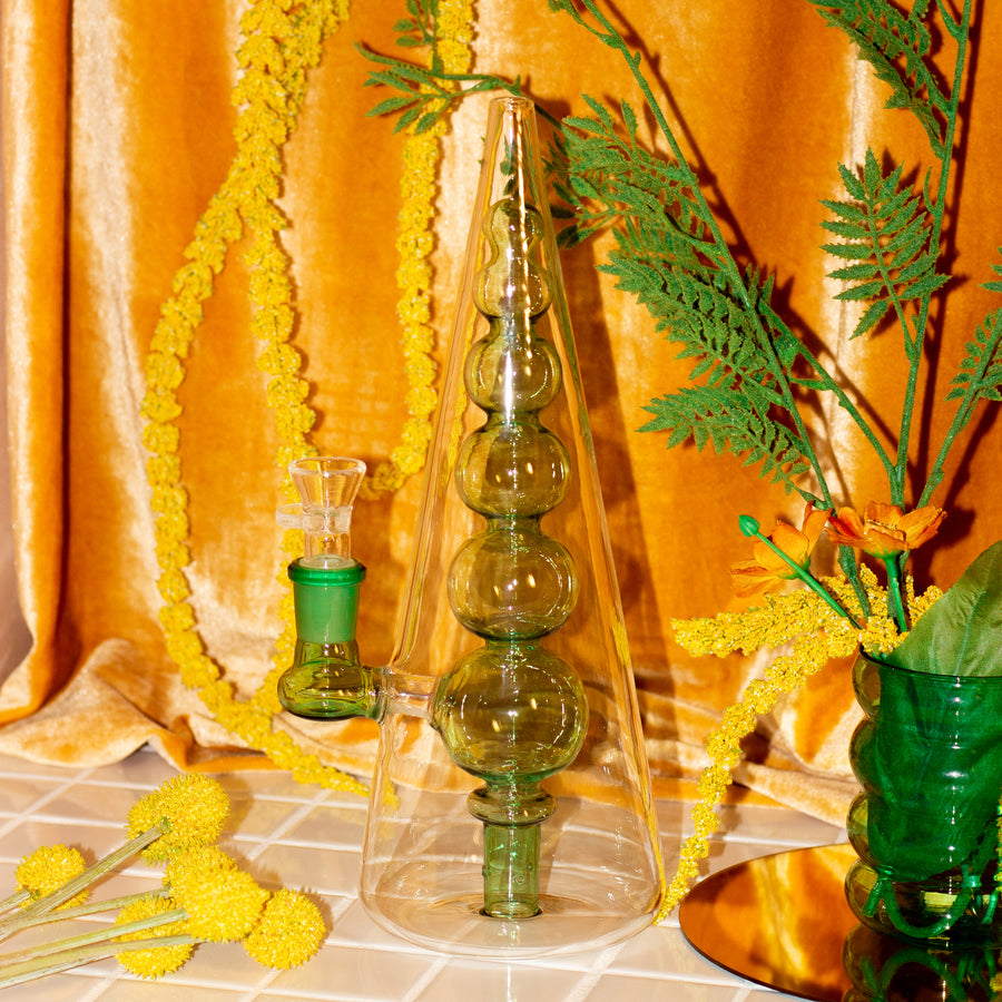Bubble vase water pipe- green