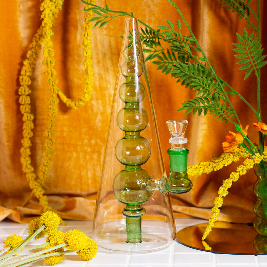 Bubble vase water pipe- green