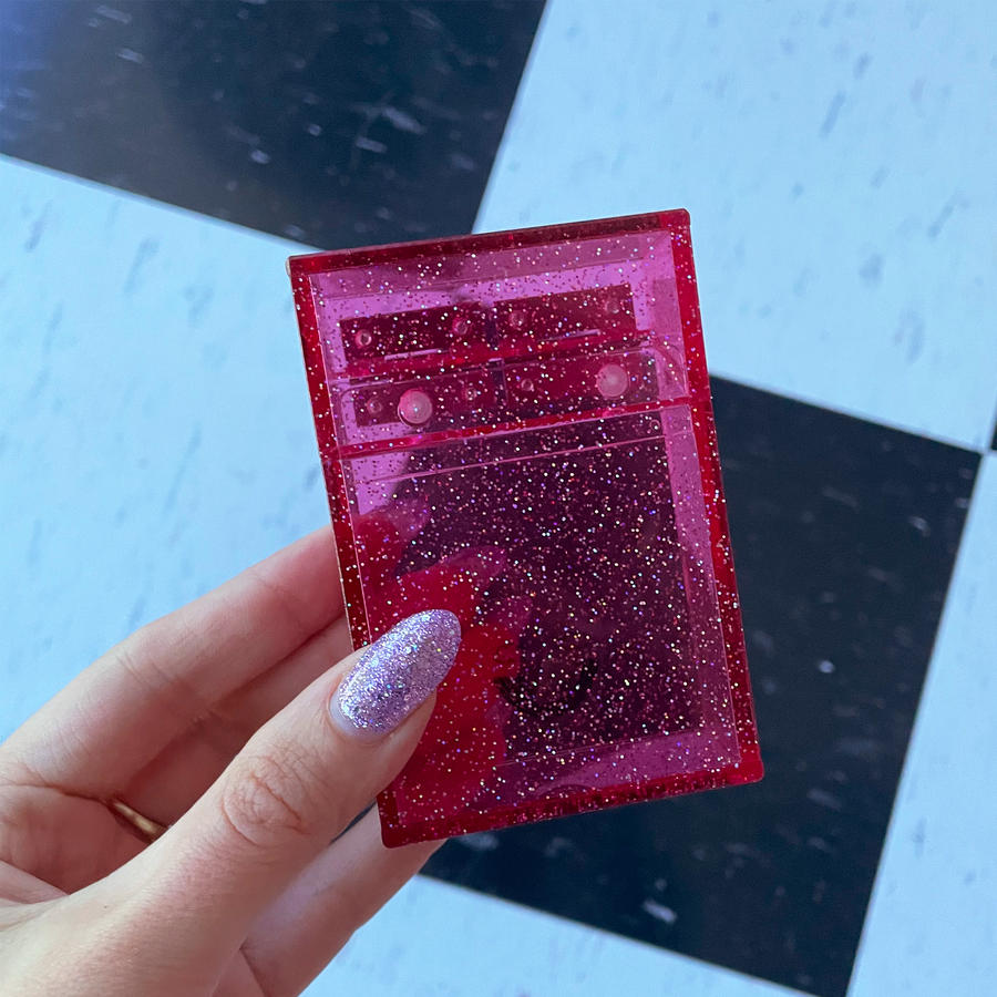 Glitter Cigarette Box- Pink