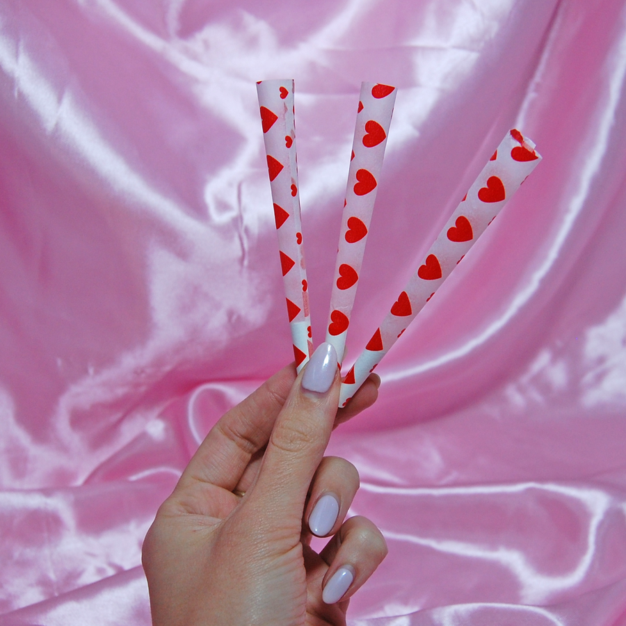 4 Pack- Red Heart Cones