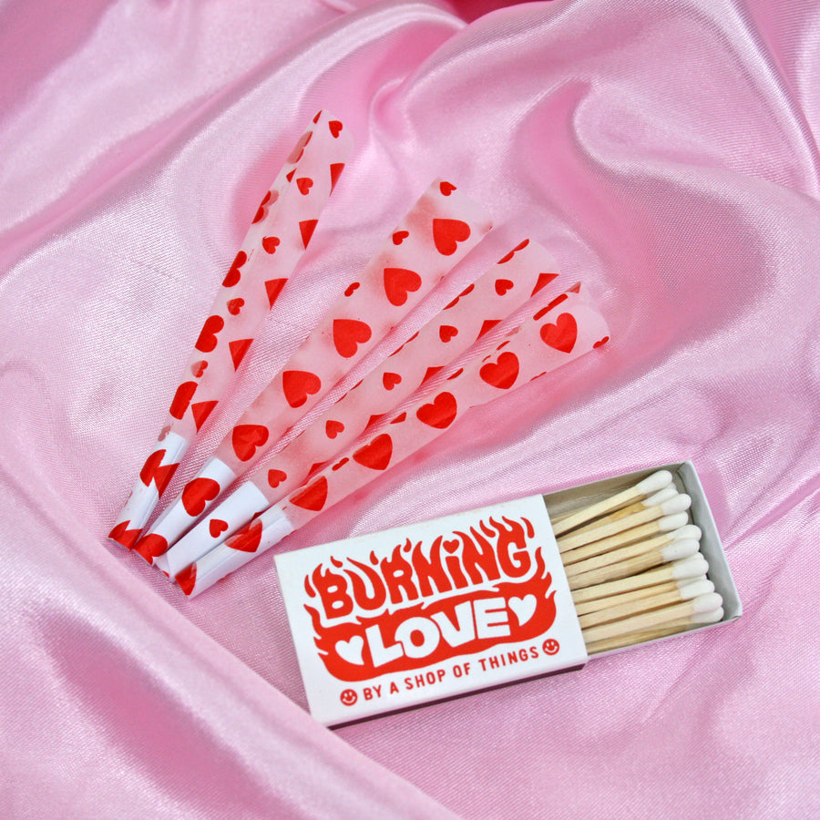 4 Pack- Red Heart Cones
