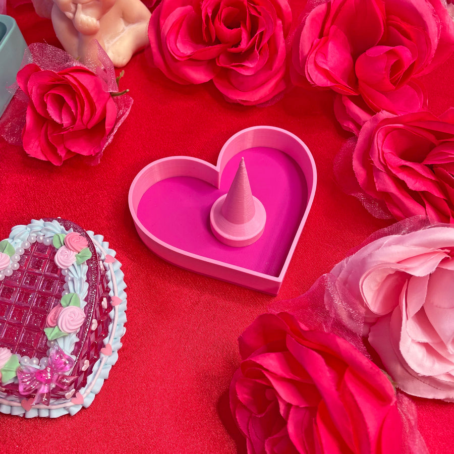 Pink Heart Debowler Ash Tray