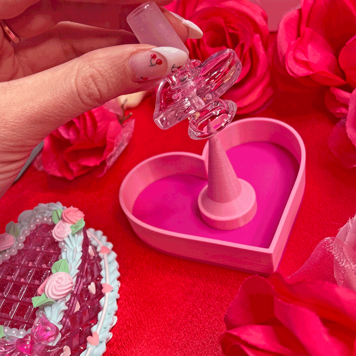 Pink Heart Debowler Ash Tray