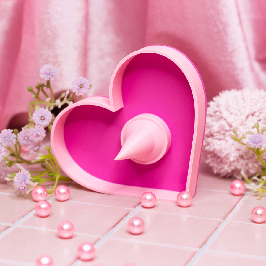 Pink Heart Debowler Ash Tray