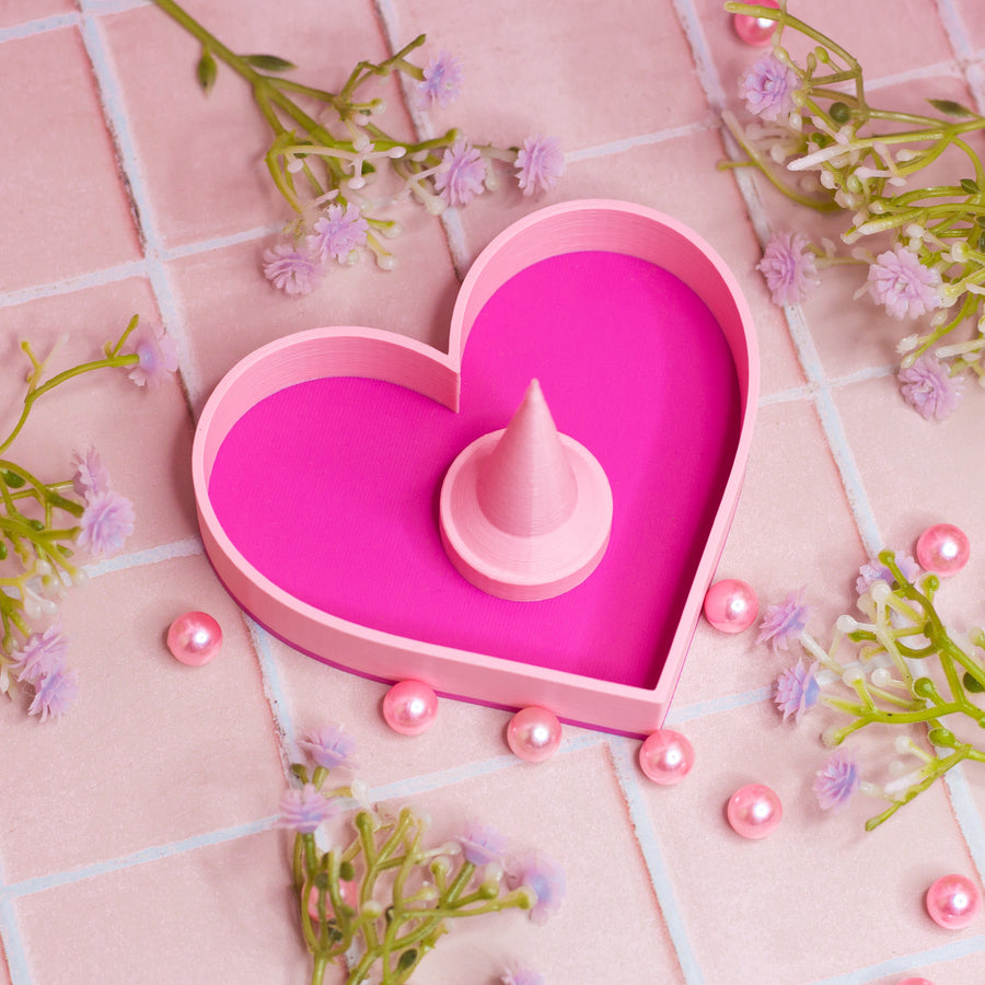 Pink Heart Debowler Ash Tray