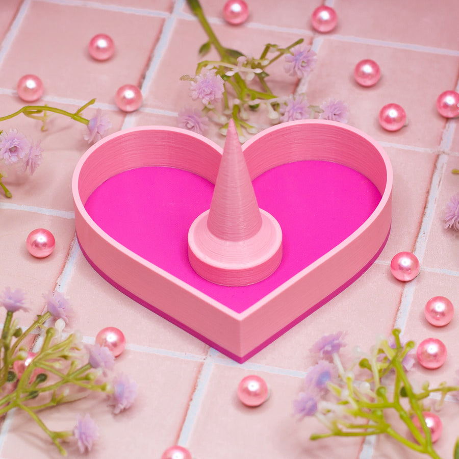 Pink Heart Debowler Ash Tray