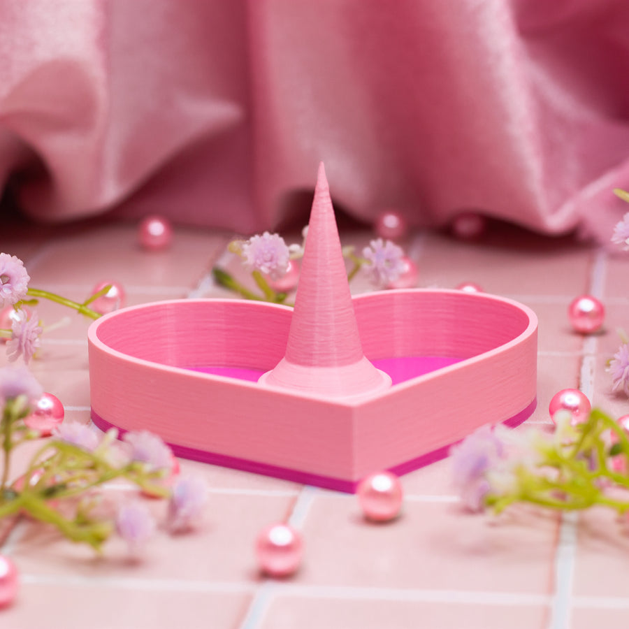 Pink Heart Debowler Ash Tray