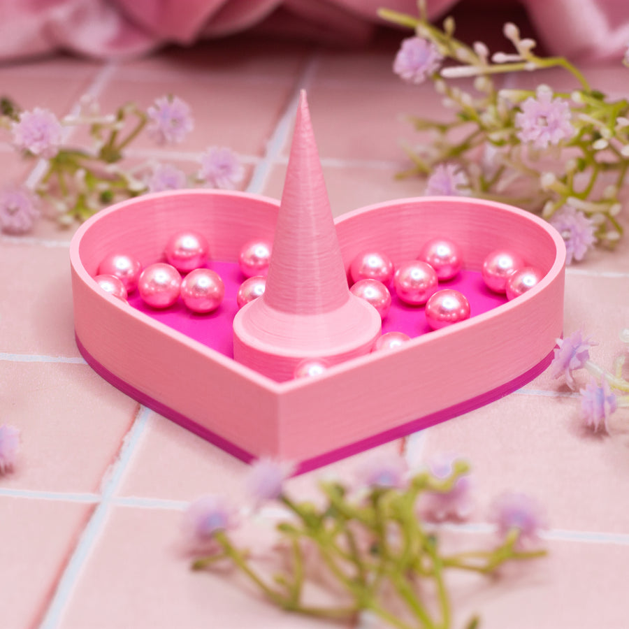 Pink Heart Debowler Ash Tray