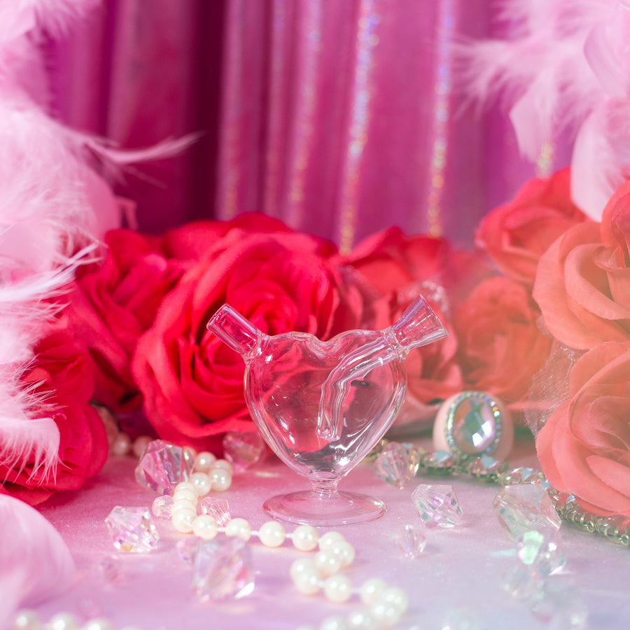 Mini Heart Bubbler- pink