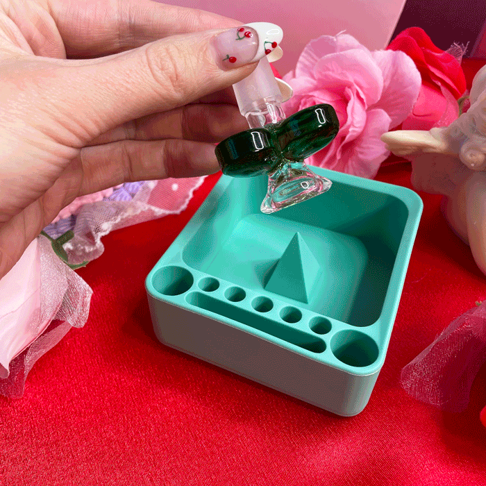 Teal Silicone Debowler Ash Tray