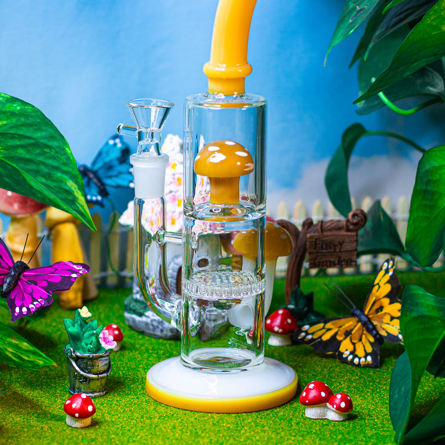 Yellow Mushroom Water Pipe